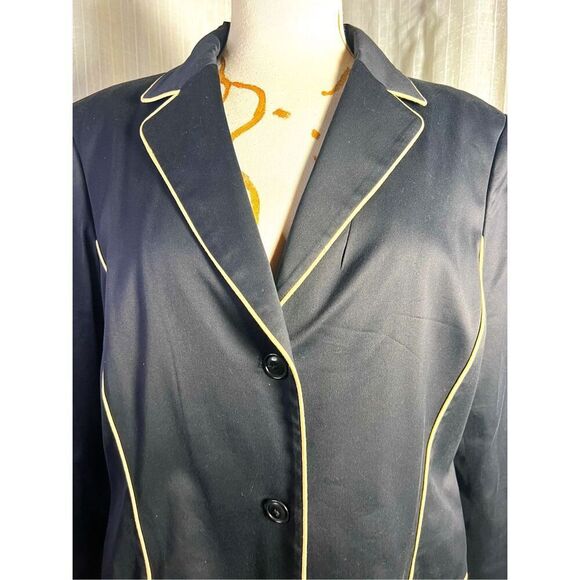 Oscar de la Renta | Women's | Blazers | Size 16 | Black and Cream Blazer - Picture 2 of 5